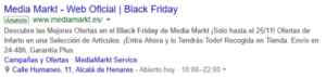 Ejemplo Black Friday Adwords